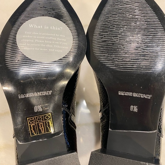 Everlane Boots size 6.5 Black Patent Leather Pointed Toe - Picture 13 of 15